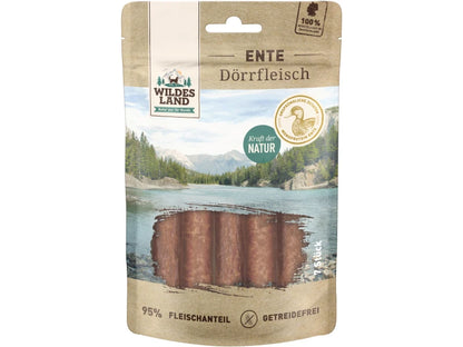 Wildes Land Hunde Snack Enten Dörrfleisch 7ST 150g