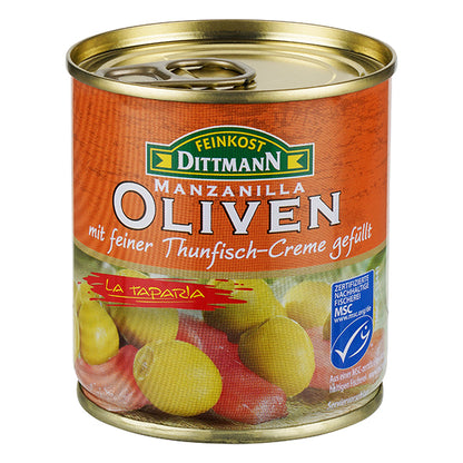 MSC Feinkost Dittmann Oliven grün gefüllt mit Thunfischcreme 200g