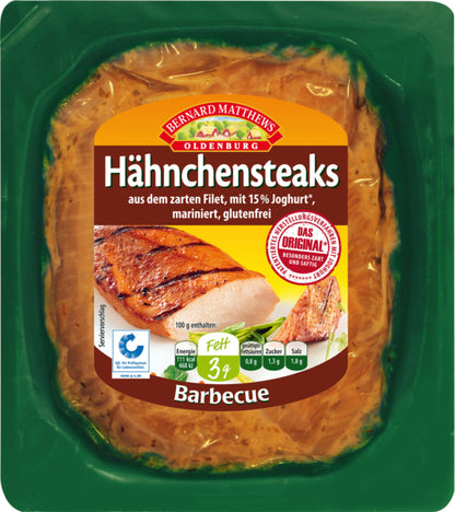 Bernard Matthews Oldenburg Hähnchensteaks in Joghurt Barbecue 2ST ca.330g QS ITW