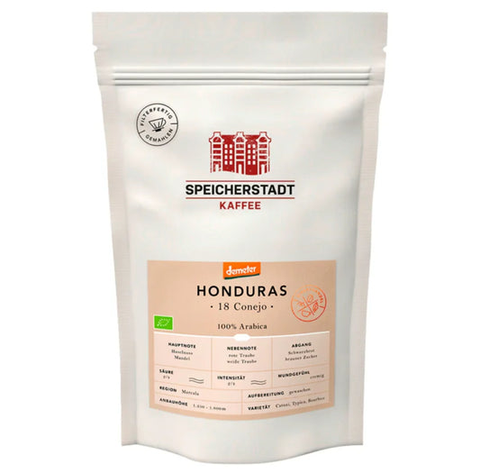Demeter Speicherstadt Kaffee Honduras 18 Conejos gemahlen 250g