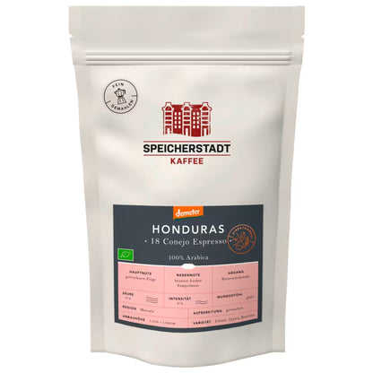 Demeter Speicherstadt Kaffee Honduras 18 Conejo Espresso gemahlen 250g