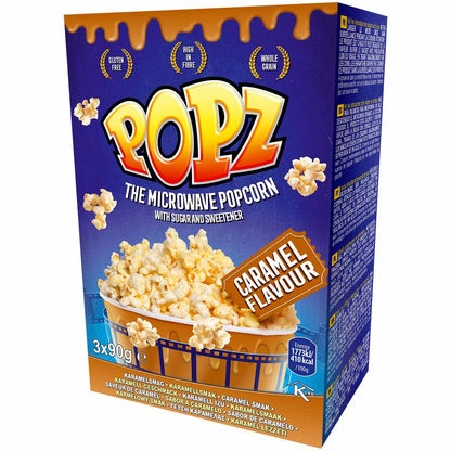 Popz Mikrowellen Popcorn Karamell 3x90g