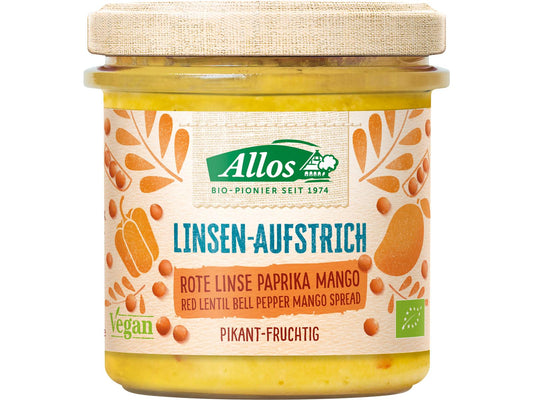 Bio Allos Linsen-Aufstrich Rote Linse Chili 140g
