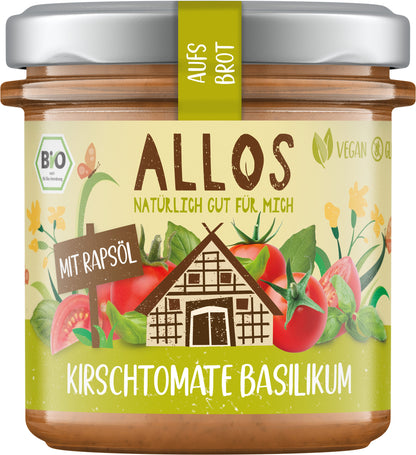 Bio Allos Auf Brot Kirschtomate Basilikum 140g