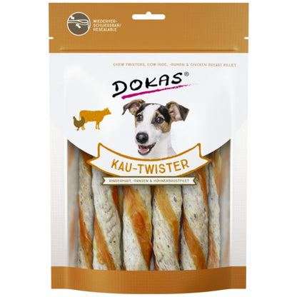 Dokas Kau-Twister Rinderhaut&Pansen&Hühnerbrustfilet 200g