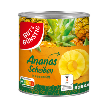 GUT&GÜNSTIG Ananas Scheiben in Saft 565g