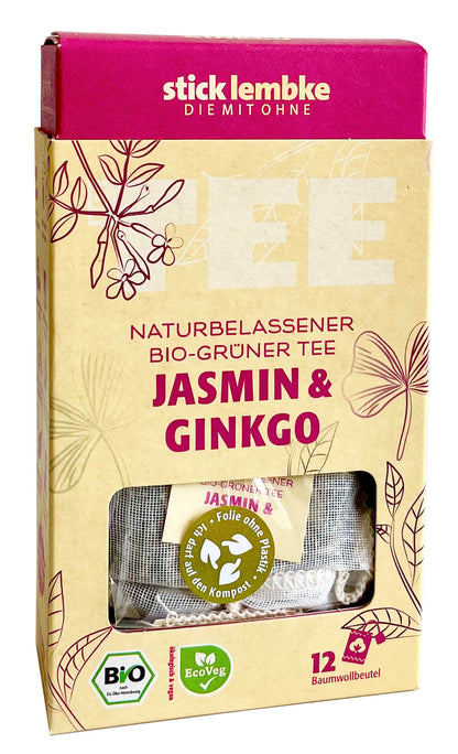 Bio Stick&Lembke Grüner Tee Jasmin & Ginkgo 12ST 24g