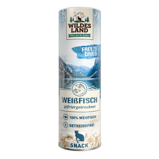 Wildes Land Katzen Snack Freeze Dried Weißfisch 16g