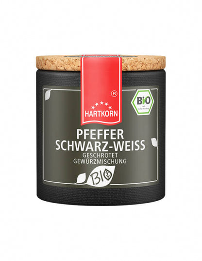 Bio Hartkorn Pfeffer schwarz/weiß geschrotet 55g