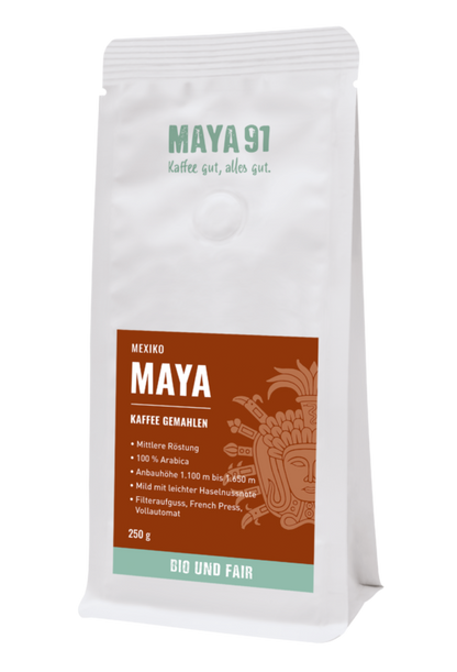 Bio Maya Kaffee gemahlen Mexiko 250g