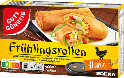 GUT&GÜNSTIG Frühlingsrollen mit Hähnchenbrustfilet 4x100g