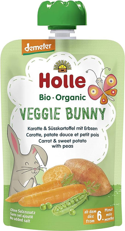 Demeter Holle Veggie Bunny Karotte&Süsskartoffel mit Erbsen 100g