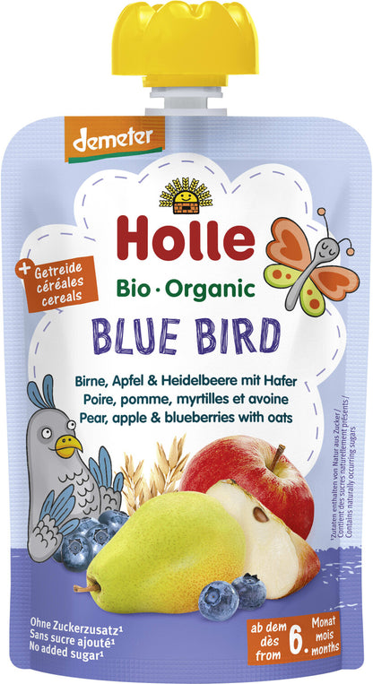 Demeter Holle Blue Bird Birne Apfel&Heidelbeere mit Hafer 100g