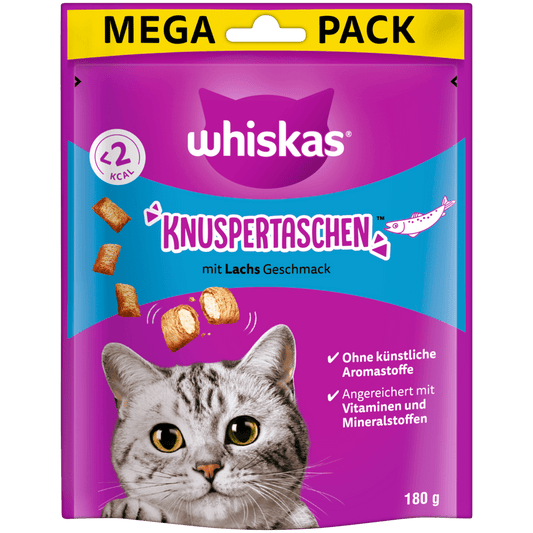 Whiskas Knuspertaschen mit Lachs 180g