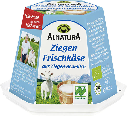 Bio Alnatura Ziegenfrischkäse aus Heumilch 40% Fettstufe 140g