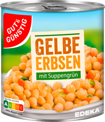GUT&GÜNSTIG Gelbe Erbsen mit Suppengrün 800g