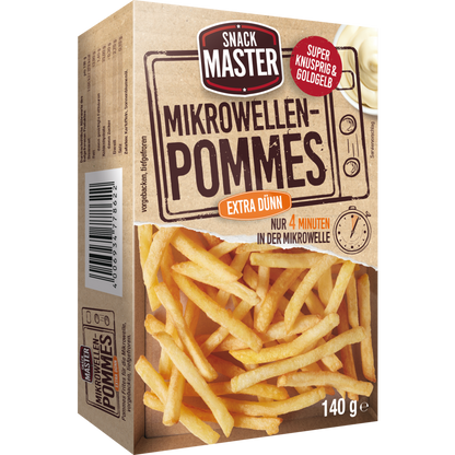 Snackmaster Mikrowellen Pommes extra dünn 140g