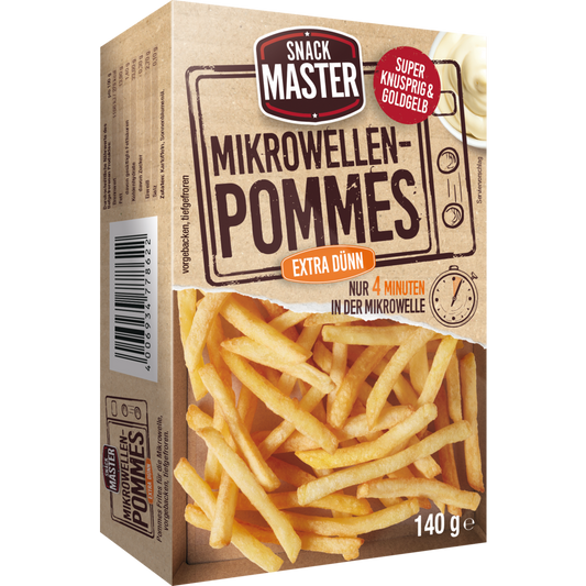 Snackmaster Mikrowellen Pommes extra dünn 140g