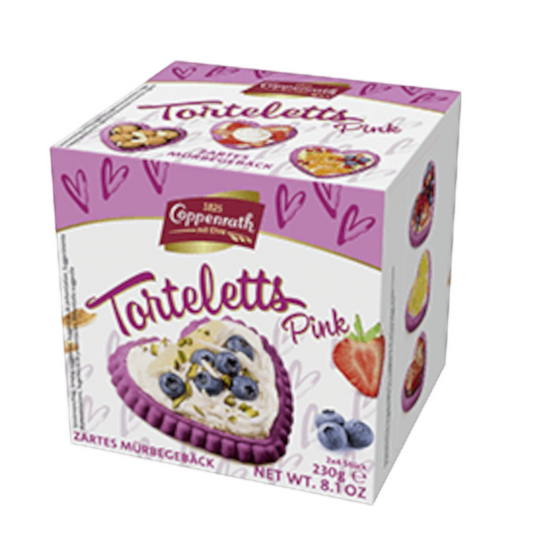 Coppenrath Zarte Mürbe-Torteletts Herzen Pink 230g