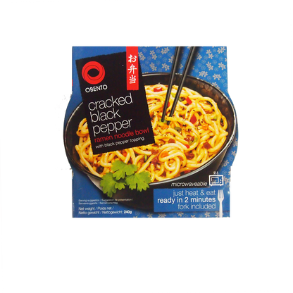 Obento Cracked Black Pepper Ramen Noodle Bowl 240g