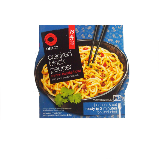Obento Cracked Black Pepper Ramen Noodle Bowl 240g