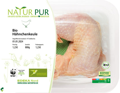 Bio Natur Pur Hähnchenkeule ca.1,2kg