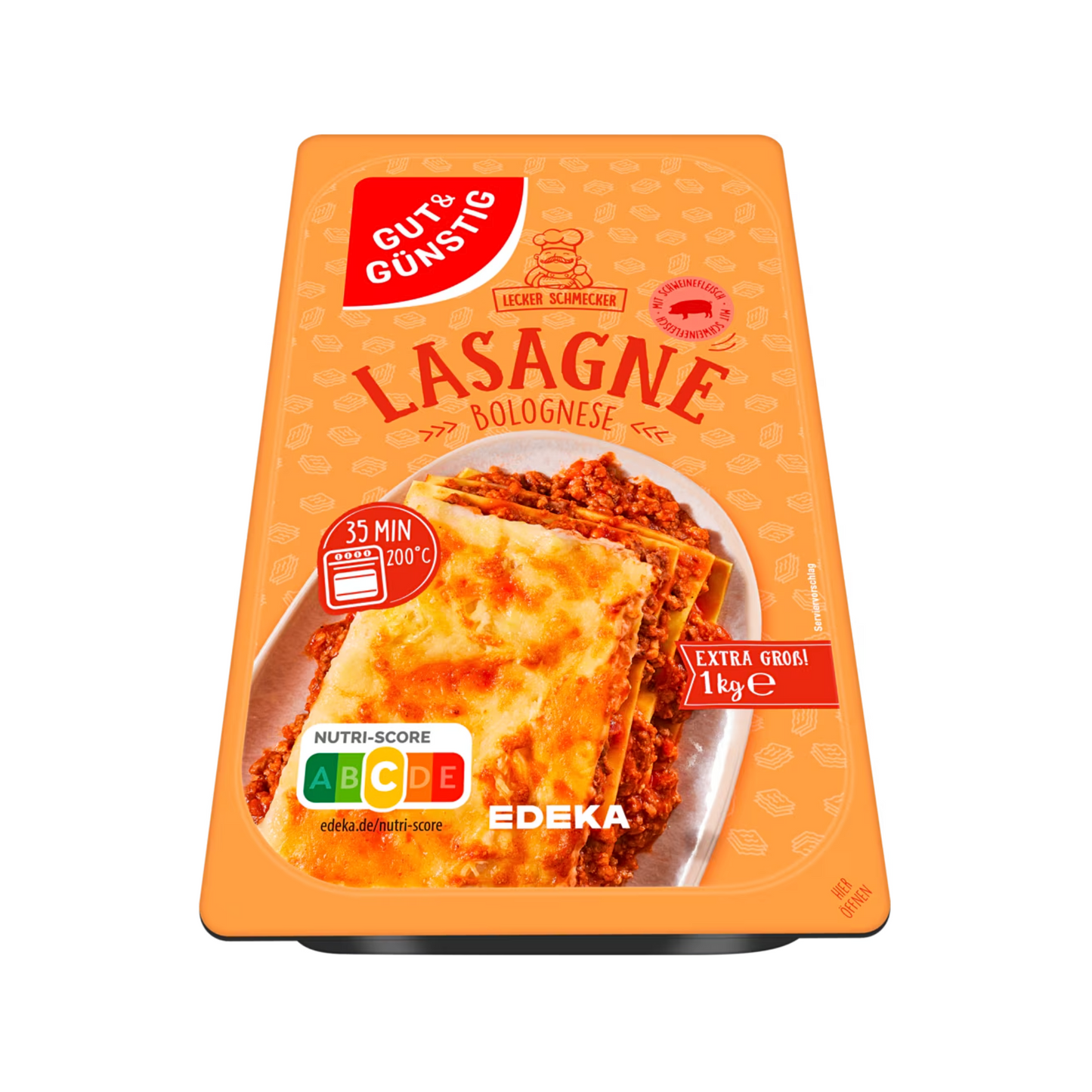 GUT&GÜNSTIG Lasagne Bolognese mit Schweinefleisch 1kg