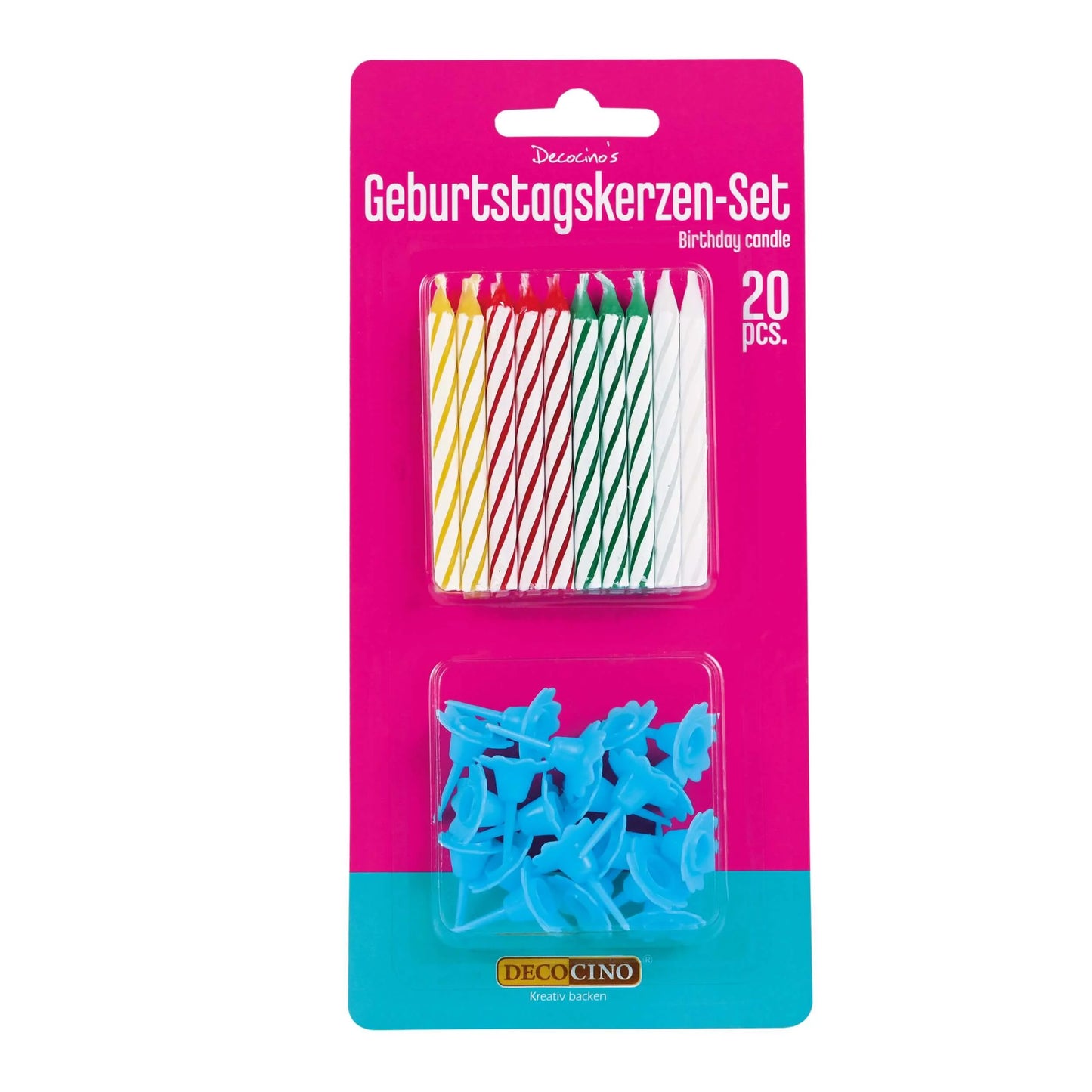 Decocino Geburtstagskerzen-Set 20ST