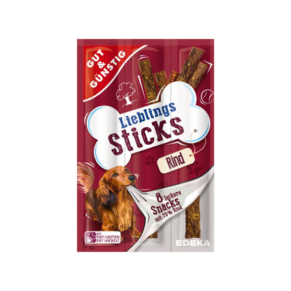 GUT&GÜNSTIG Lieblingssticks mit Rind 8x11g