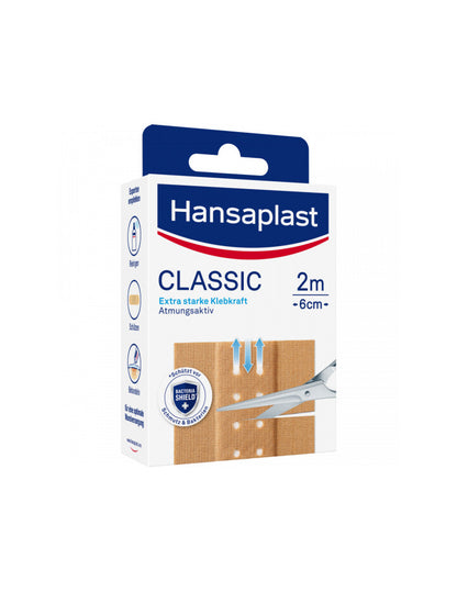 Hansaplast Classic Strips 2mx6cm 20ST