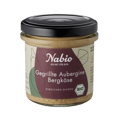 Bio Nabio gegrillte Aubergine Bergkäse Aufstrich 135g