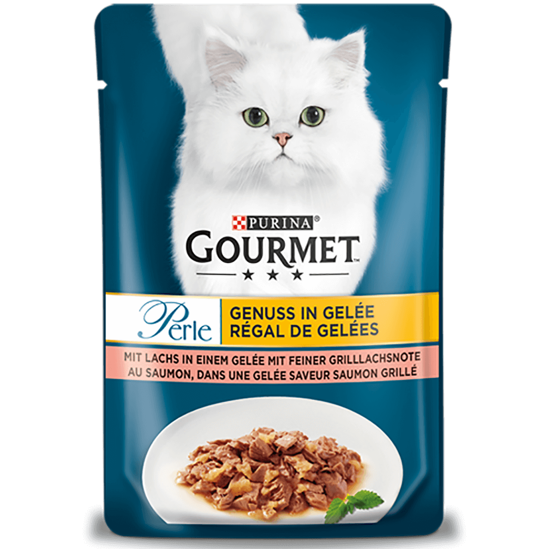 Gourmet Perle Genuss in Gelee mit Lachs 85g