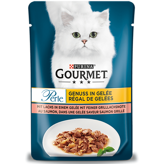 Gourmet Perle Genuss in Gelee mit Lachs 85g
