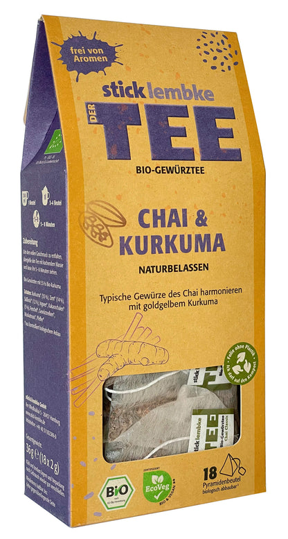 Bio Stick&Lembke Gewürztee Chai&Kurkuma 18ST 36g