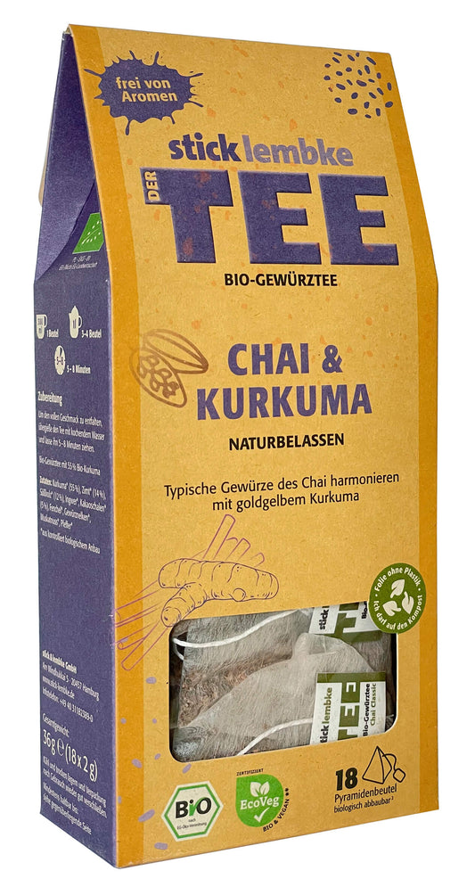 Bio Stick&Lembke Gewürztee Chai&Kurkuma 18ST 36g