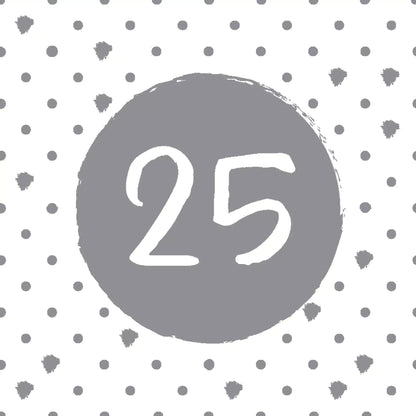 Paper+Design Serviette 25 Birthday 3-lagig 33x33cm 20ST