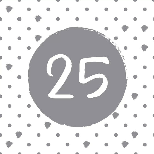 Paper+Design Serviette 25 Birthday 3-lagig 33x33cm 20ST