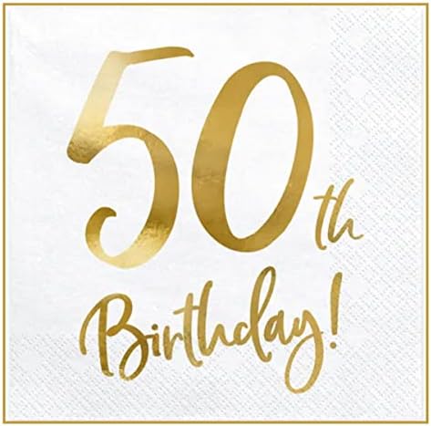 Paper+Design Serviette 50 Birthday 3-lagig 33x33cm 20ST