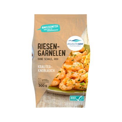 ASC Deutsche See Garnelen Kräuter-Knoblauch 300g