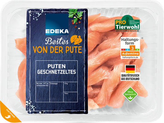 Bestes von der Pute Puten Brustgeschnetzeltes 300g QS