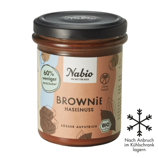 Bio Nabio Süßer Aufstrich Brownie Haselnuss 175g