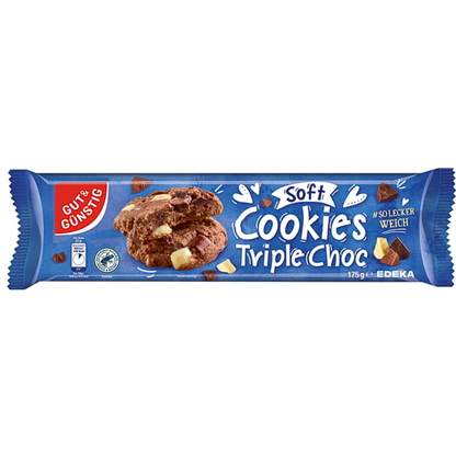 GUT&GÜNSTIG Soft Cookies Triple Chocolate 175g