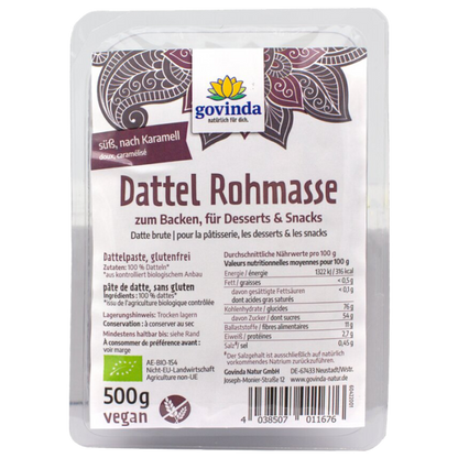 Bio Govinda Dattel Rohmasse 500g