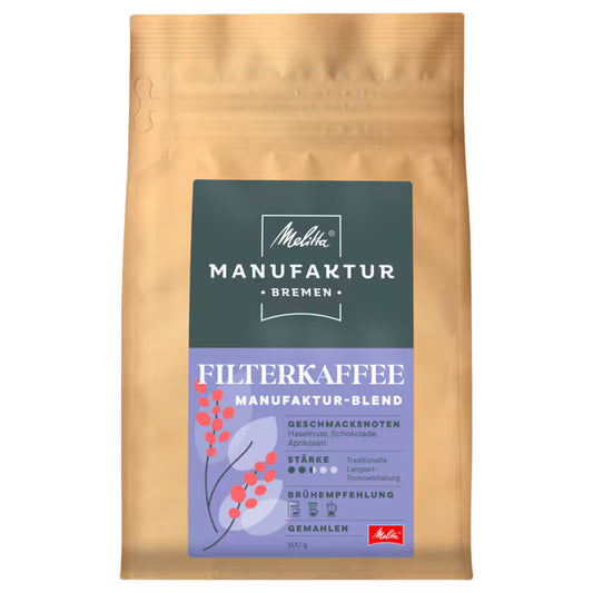 Melitta Manufaktur 802 Filterkaffee gemahlen 500g