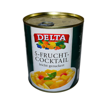 DELTA 5-Fruchtcocktail leicht gezuckert 820g