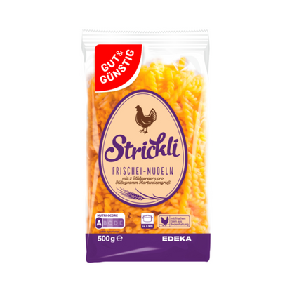 GUT&GÜNSTIG Frischei-Nudeln Strickli 500g