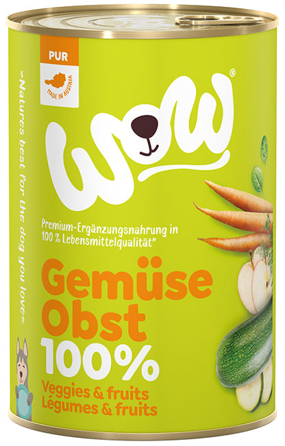 WOW Pur 100% Gemüse&Obst 400g