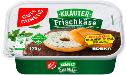 GUT&GÜNSTIG Frischkäse Kräuter 66% Kleiner Kauf 175g VLOG