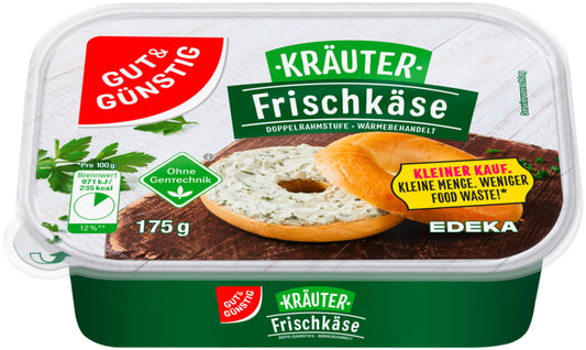 GUT&GÜNSTIG Frischkäse Kräuter 66% Kleiner Kauf 175g VLOG