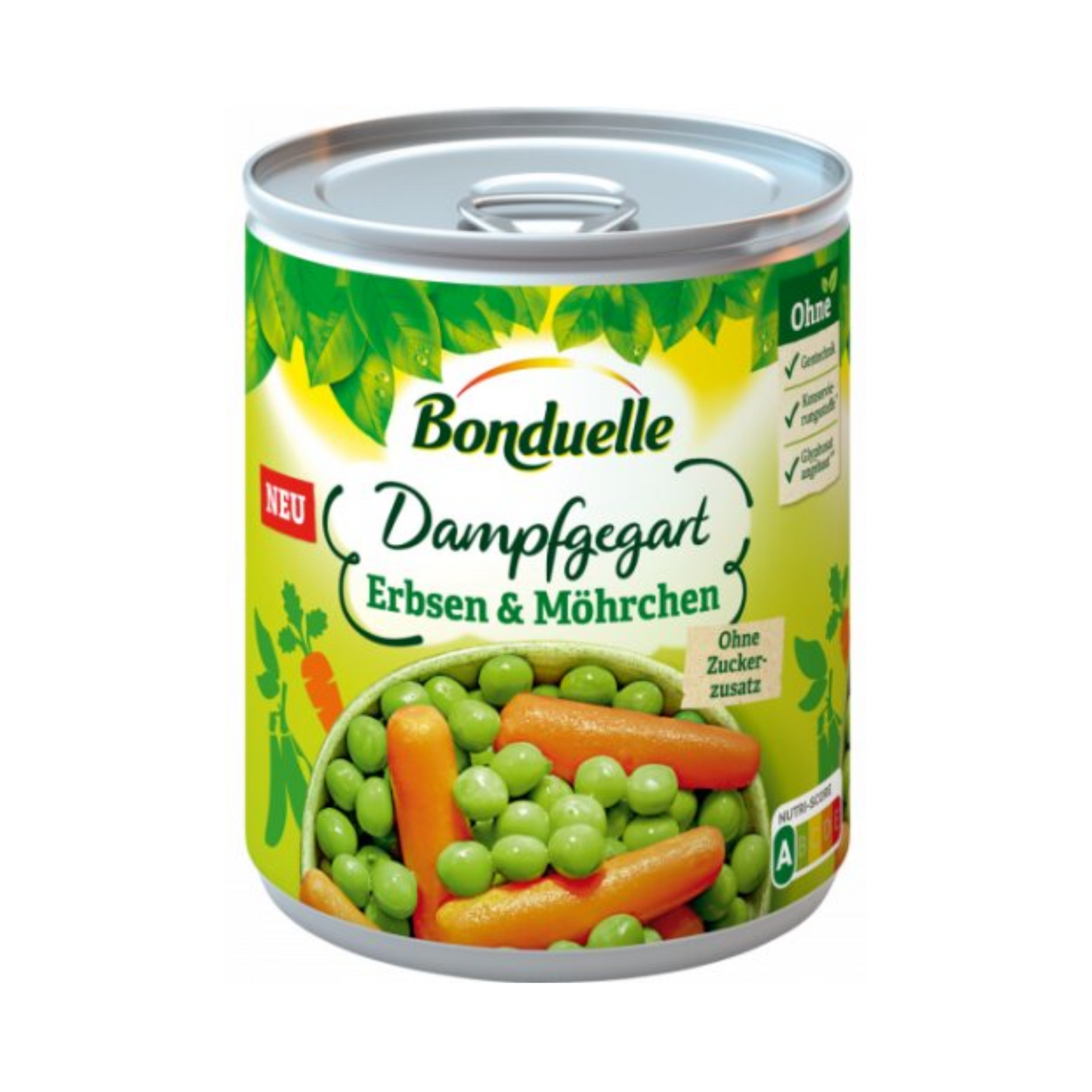 Bonduelle Erbsen mit Möhrchen dampfgegart 610g